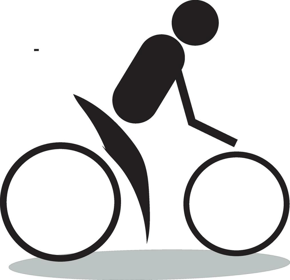 homme sur Montagne vélo silhouette icône. cycliste sur bicyclette glyphe pictogramme. professionnel cavalier sur cycle solide signe. sport course symbole. Extérieur activité, actif mode de vie vecteur