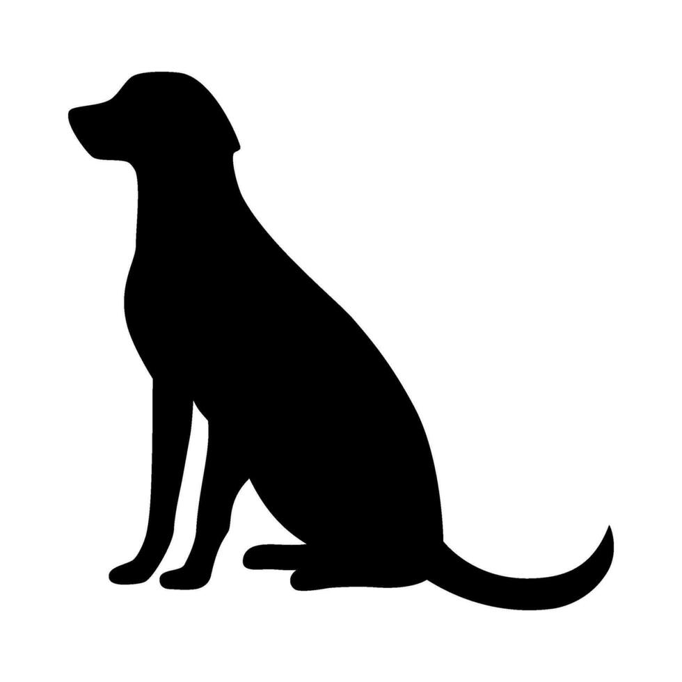 chien silhouette illustration sur isolé Contexte vecteur