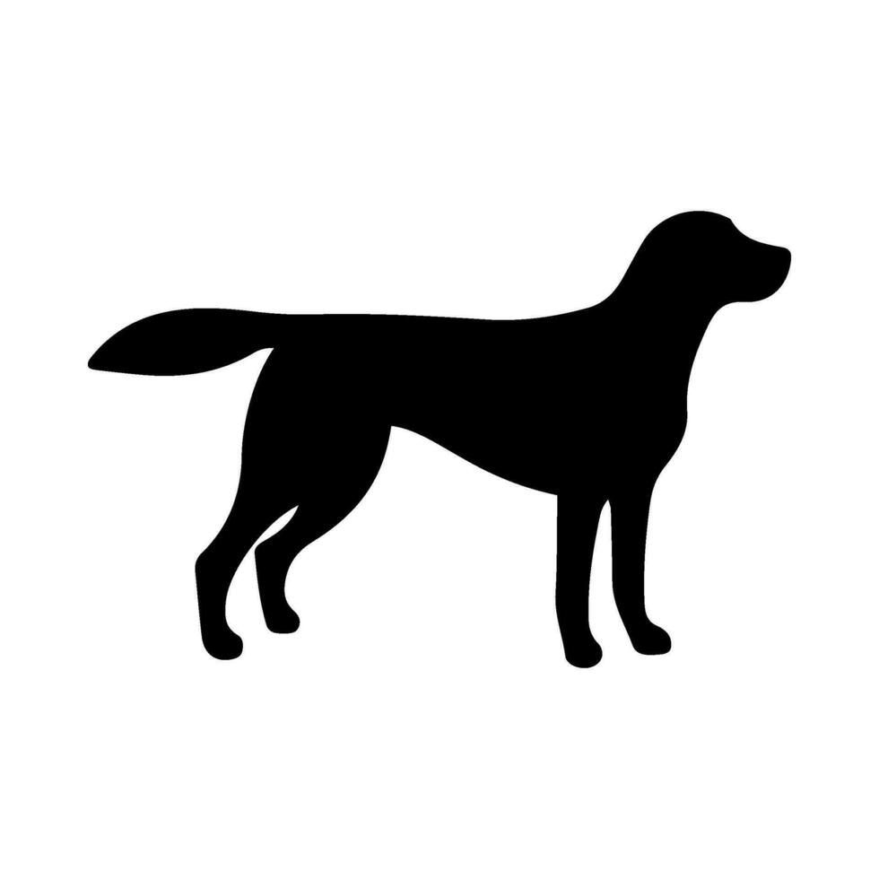 chien silhouette illustration sur isolé Contexte vecteur