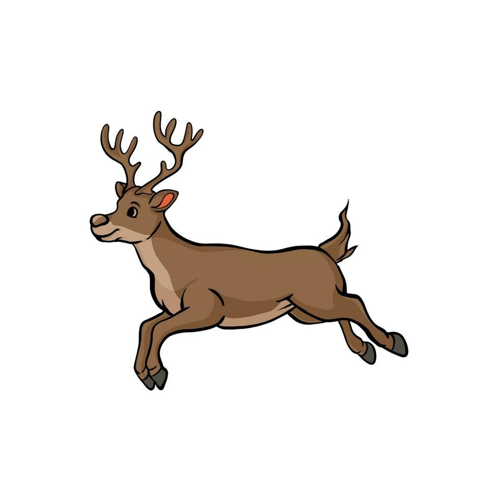 une cerf avec bois vecteur illustration