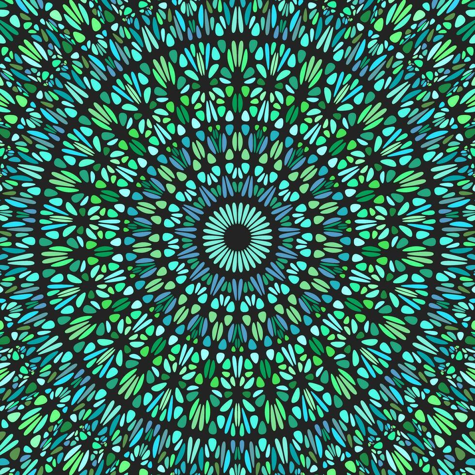 Oriental dynamique géométrique fleur ornement mandala Contexte - psychédélique abstrait coloré vecteur illustration de incurvé formes