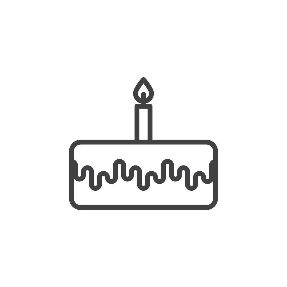 anniversaire gâteau icône. signe pour mobile concept et la toile conception. contour vecteur icône. symbole, logo illustration. vecteur graphique.