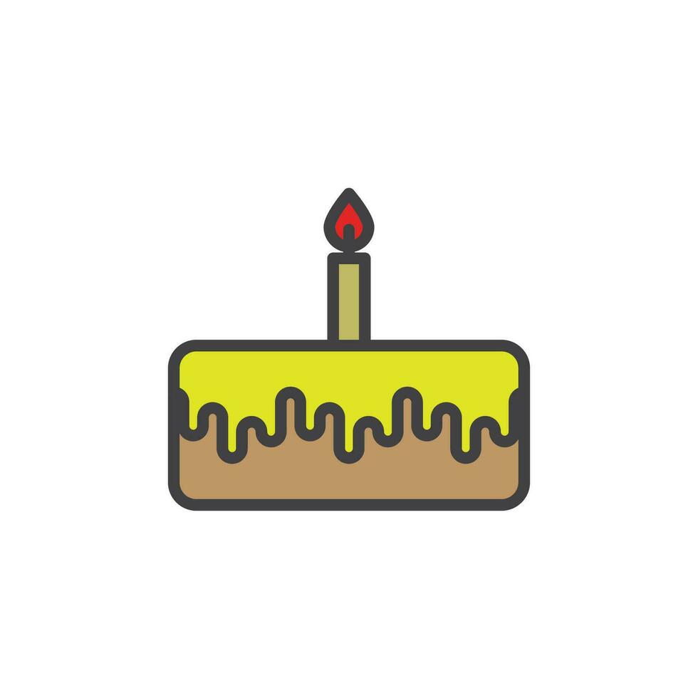 anniversaire gâteau icône. signe pour mobile concept et la toile conception. contour vecteur icône. symbole, logo illustration. vecteur graphique.