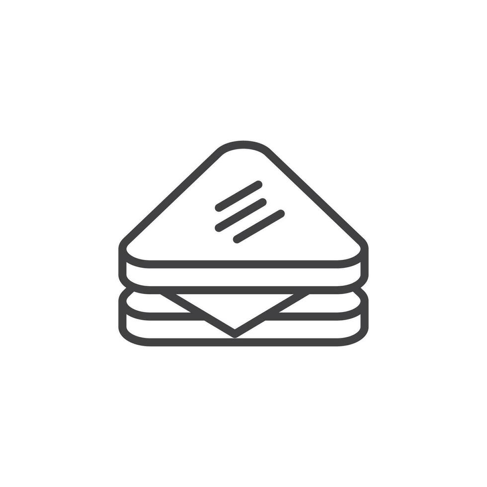 sandwich icône. signe pour mobile concept et la toile conception. contour vecteur icône. symbole, logo illustration. vecteur graphique.