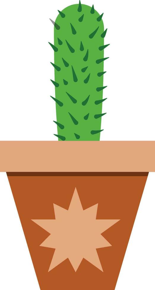 fleur pot illustration avec tropical et cactus conception pour conception vecteur