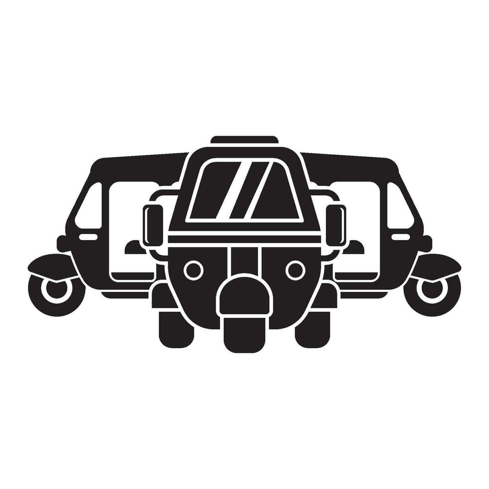 moto pousse-pousse icône logo vecteur illustration conception