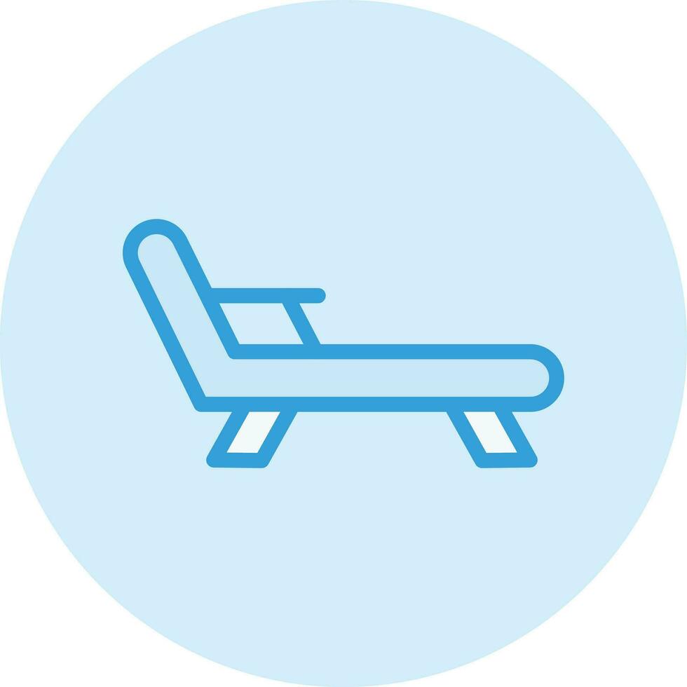 illustration de conception d'icône de vecteur de chaise longue