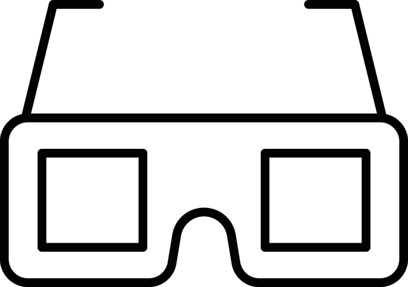 3d des lunettes contour vecteur illustration icône