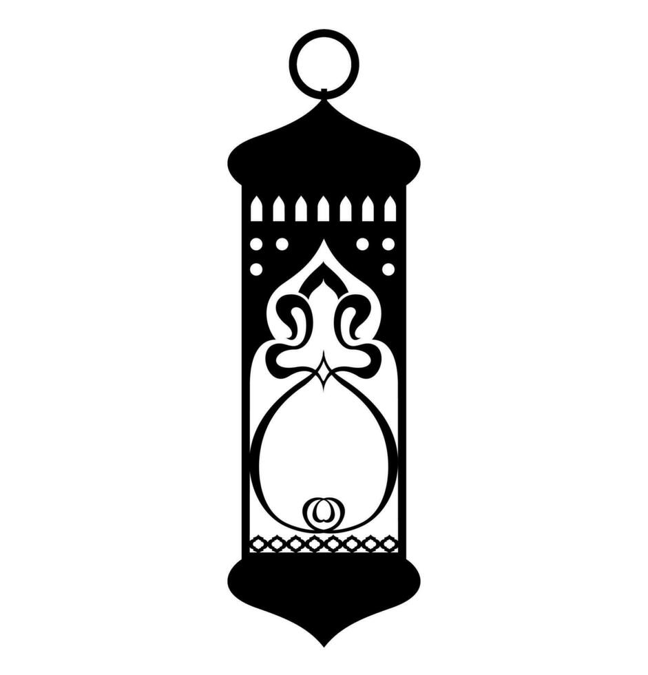 islamique lanterne silhouette plat logo vecteur. Ramadan logo. noir lanterne pour Ramadan vecteur