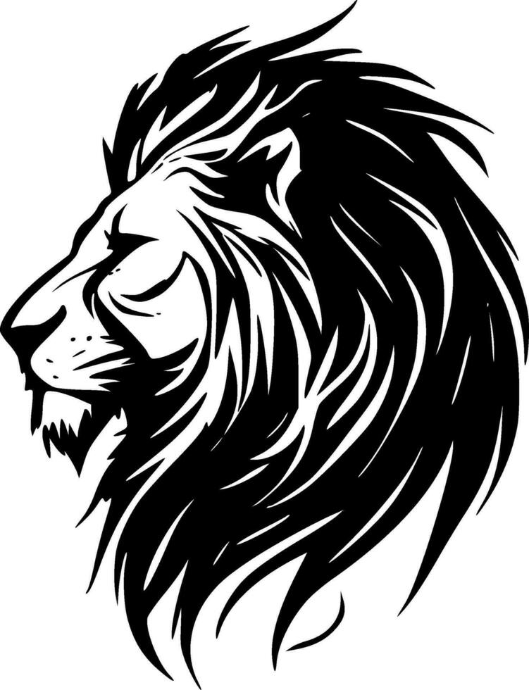 Lion - minimaliste et plat logo - vecteur illustration