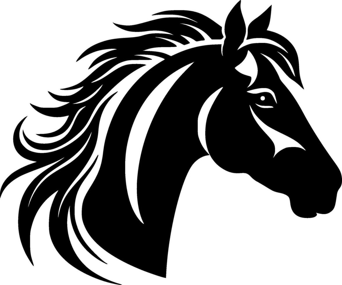 cheval - minimaliste et plat logo - vecteur illustration