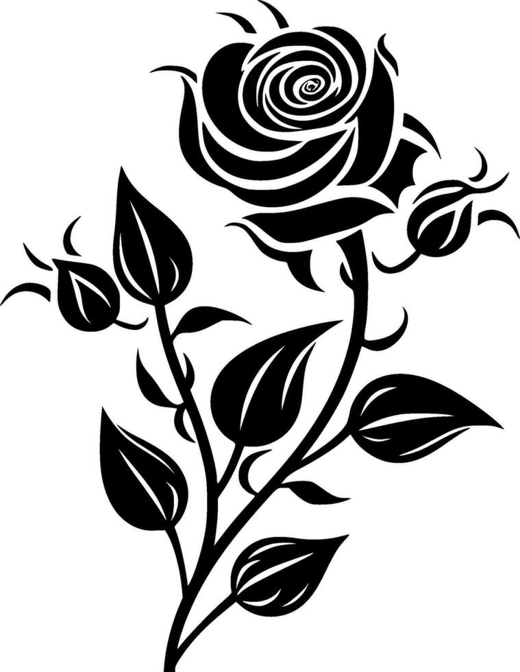 des roses - minimaliste et plat logo - vecteur illustration