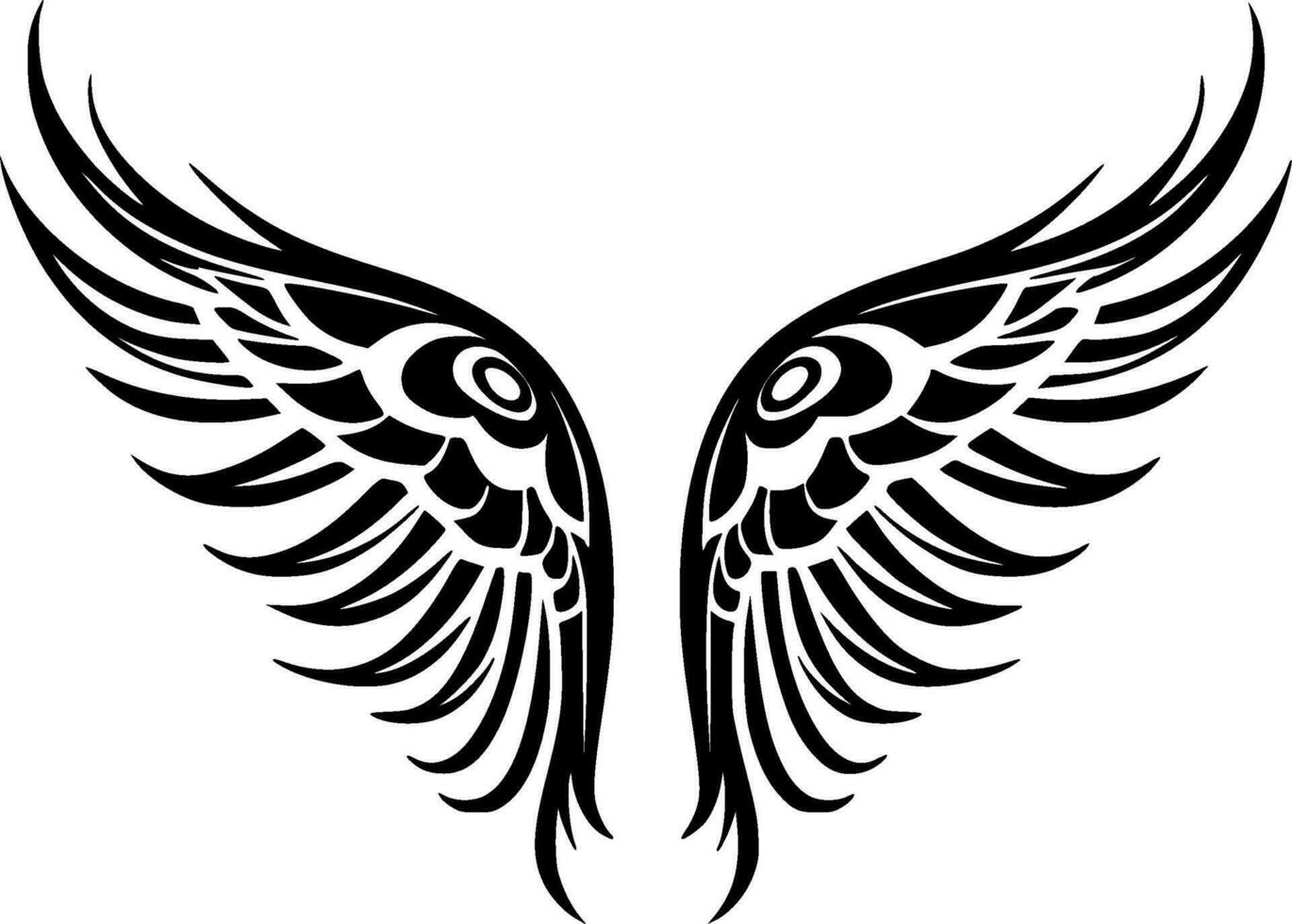 ailes, minimaliste et Facile silhouette - vecteur illustration