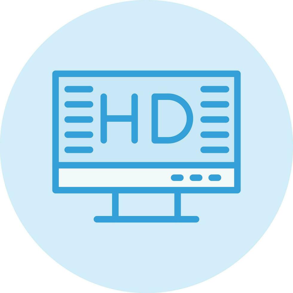 illustration de conception d'icône de vecteur d'écran hd