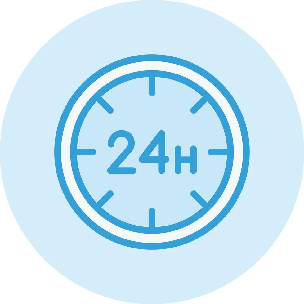 illustration de conception d'icône vectorielle 24 heures sur 24 vecteur