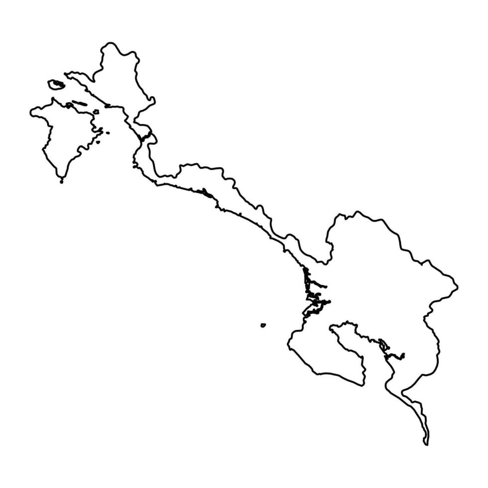 puntarenas Province carte, administratif division de costa rica. vecteur illustration.