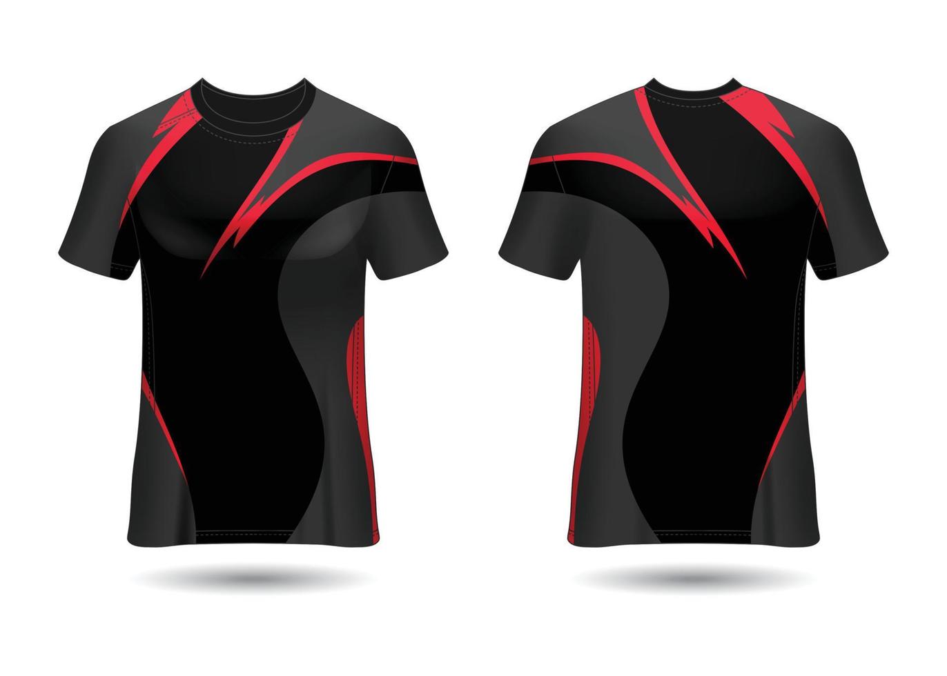 conception de t-shirt sport. maillot de course. vue avant et arrière uniforme. vecteur