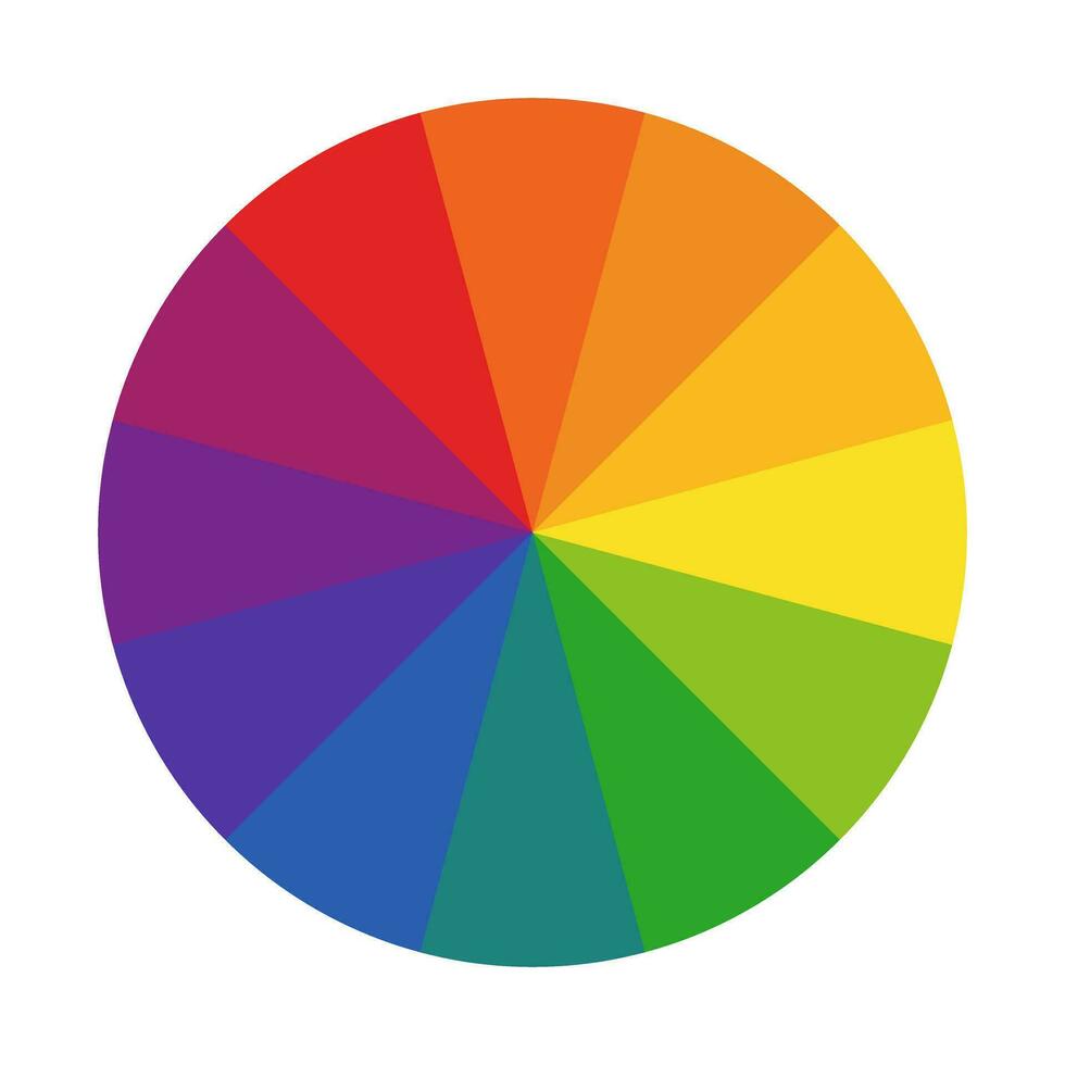 Douze partie rgb Couleur roue vecteur illustration