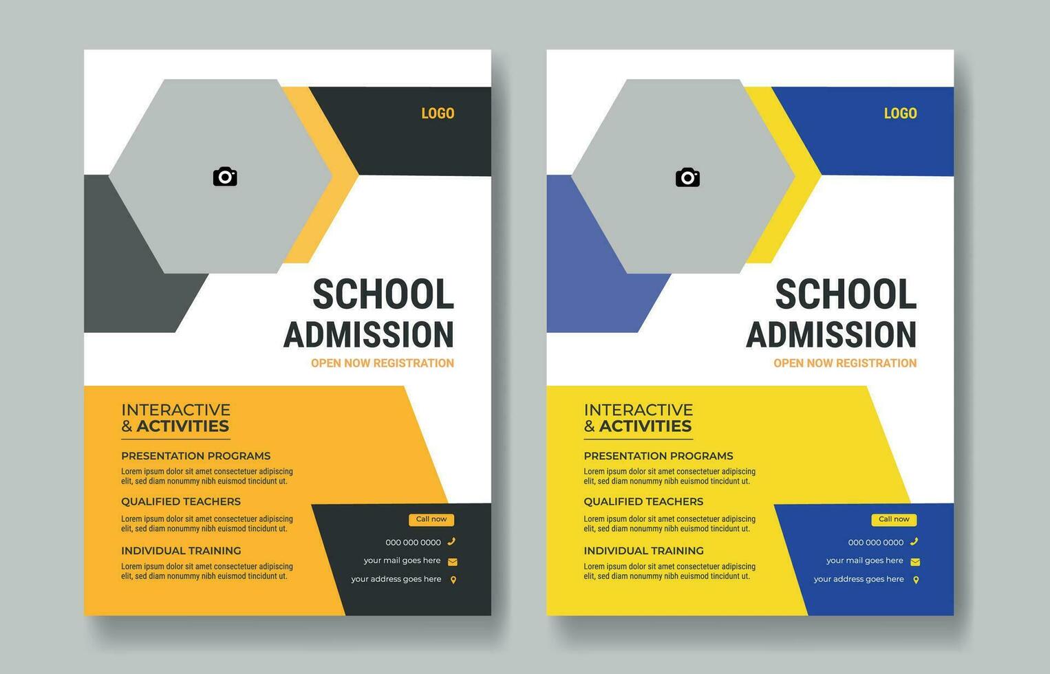 Créatif école admission prospectus vecteur