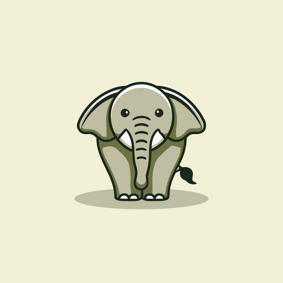 personnage d'éléphant mignon vecteur