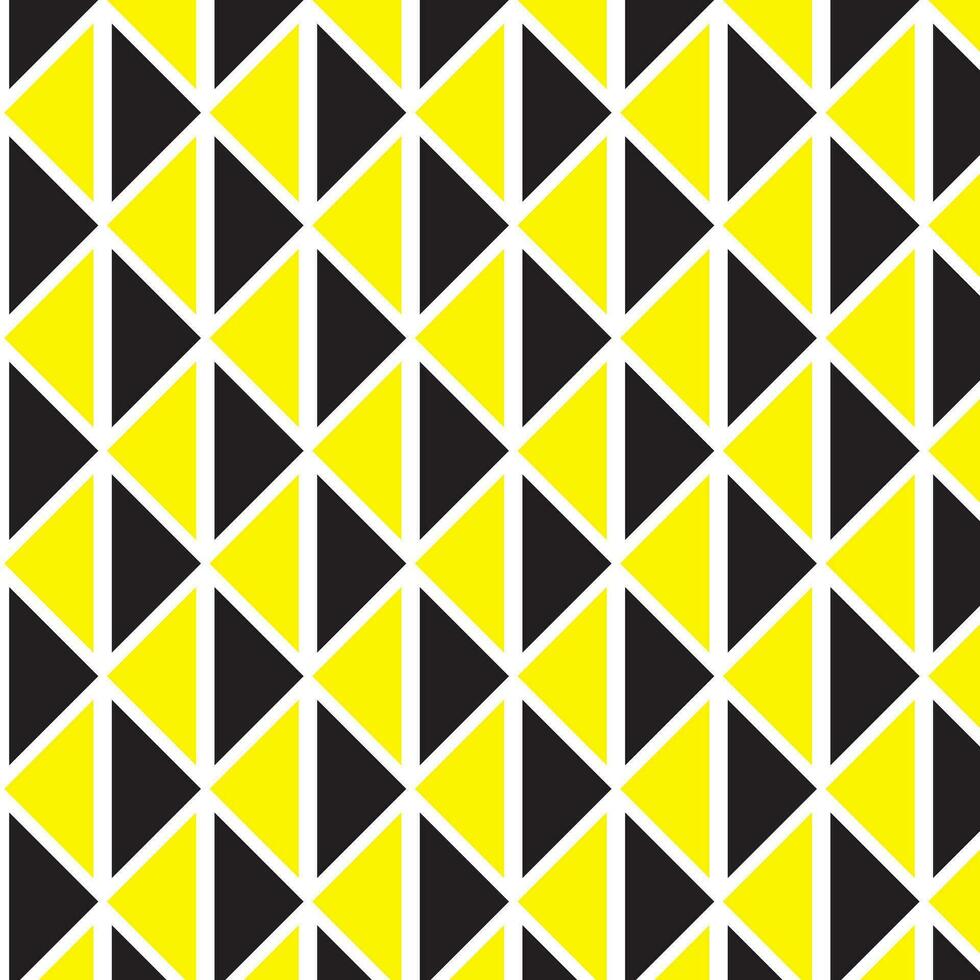 moderne Facile abstrait jointes noir Jaune Couleur Triangle vérifier modèle art vecteur