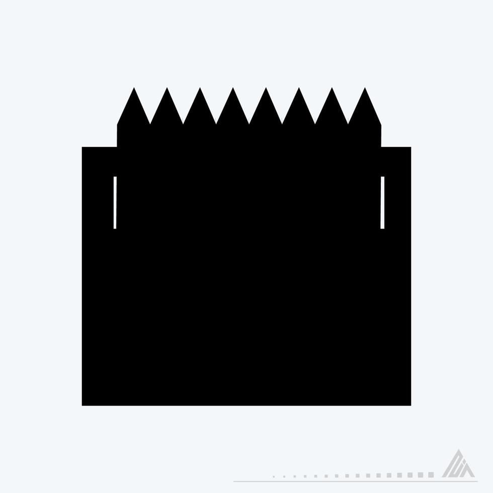 vecteur d'icône de boîte de couleur - style noir