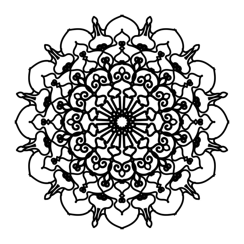 mandalas pour cahier de coloriage. ornements ronds décoratifs. éléments décoratifs vintage. motif oriental, illustration vectorielle. mandala pour henné, mehndi, tatouage, décoration vecteur