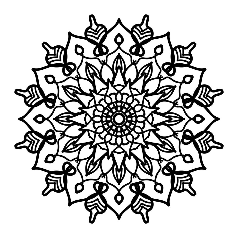 mandalas pour cahier de coloriage. ornements ronds décoratifs. éléments décoratifs vintage. motif oriental, illustration vectorielle. mandala pour henné, mehndi, tatouage, décoration vecteur