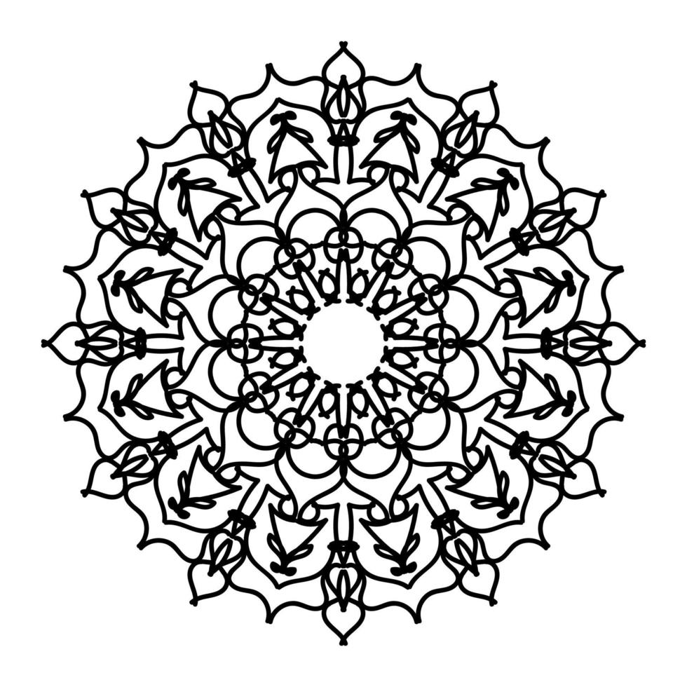 mandalas pour cahier de coloriage. ornements ronds décoratifs. éléments décoratifs vintage. motif oriental, illustration vectorielle. mandala pour henné, mehndi, tatouage, décoration vecteur