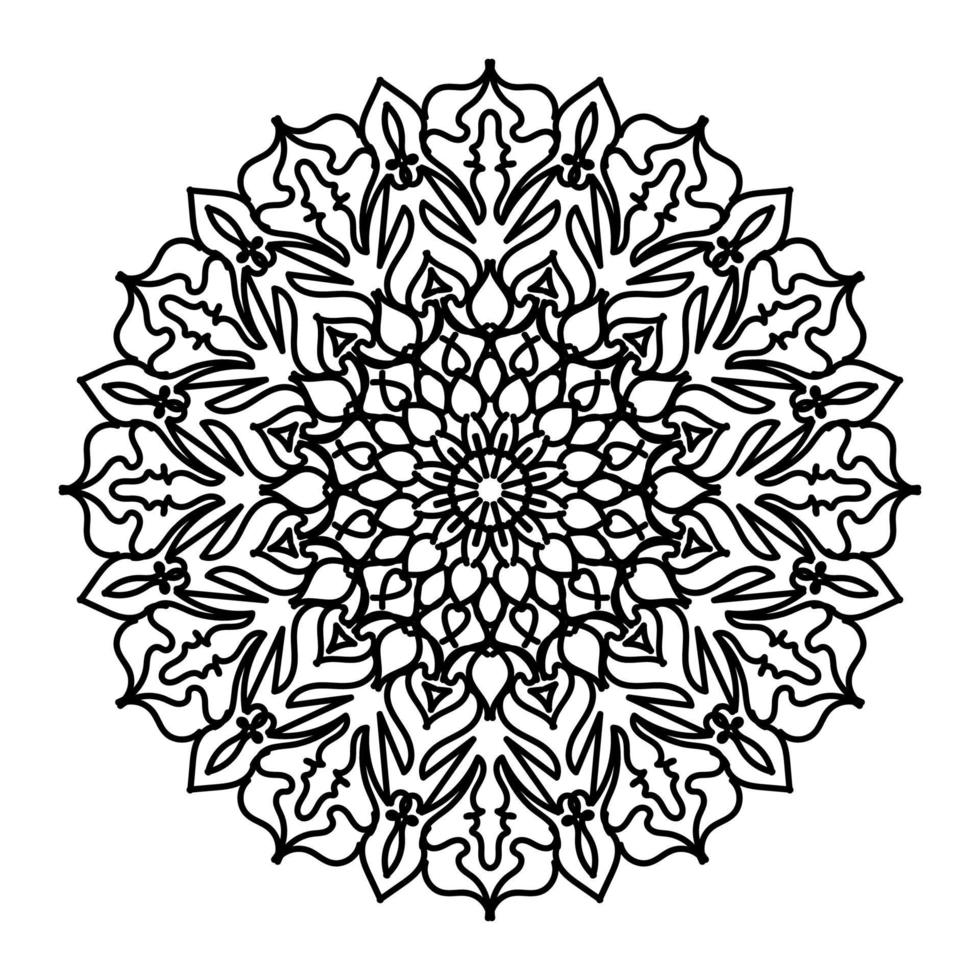 mandalas pour cahier de coloriage. ornements ronds décoratifs. éléments décoratifs vintage. motif oriental, illustration vectorielle. mandala pour henné, mehndi, tatouage, décoration vecteur