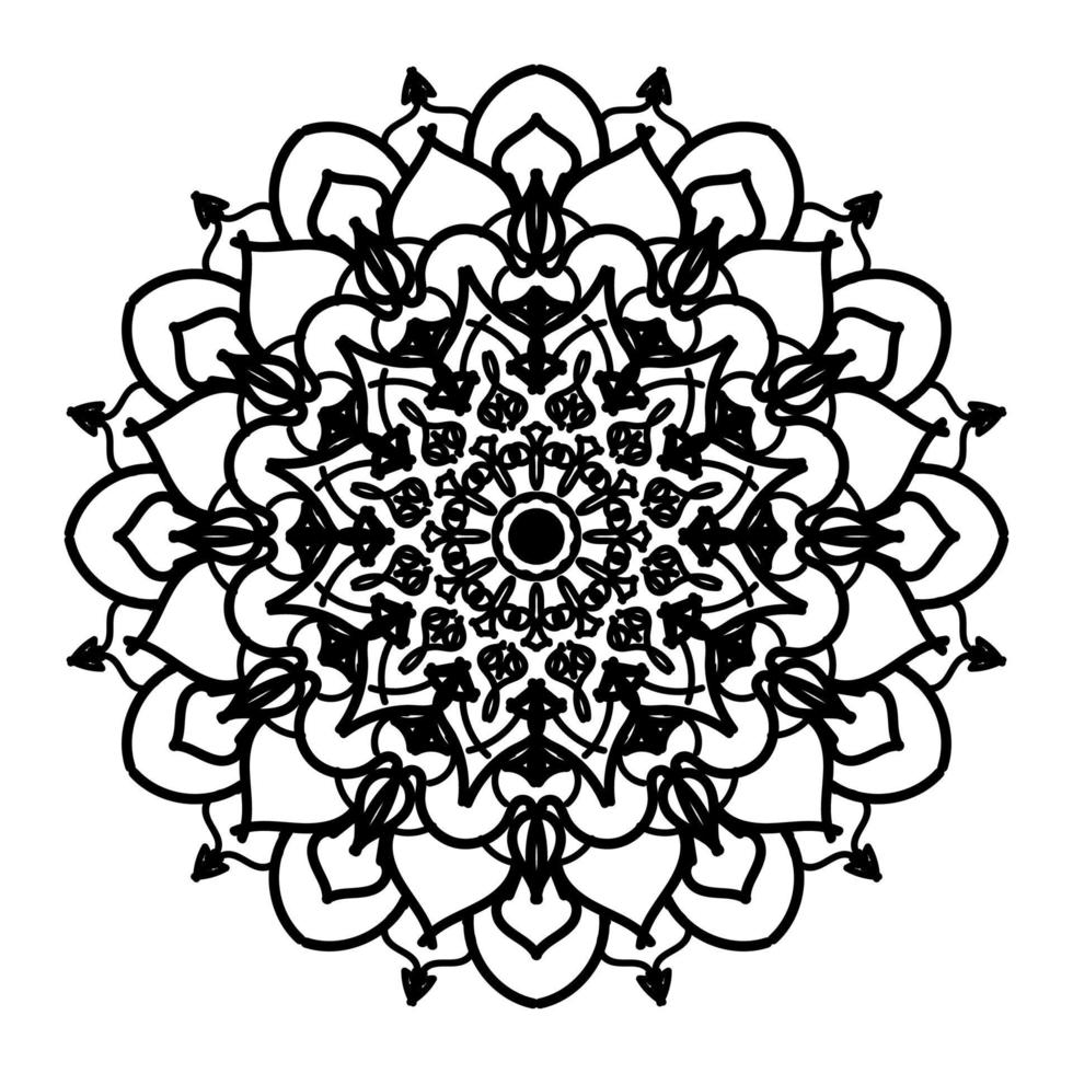 mandalas pour cahier de coloriage. ornements ronds décoratifs. éléments décoratifs vintage. motif oriental, illustration vectorielle. mandala pour henné, mehndi, tatouage, décoration vecteur