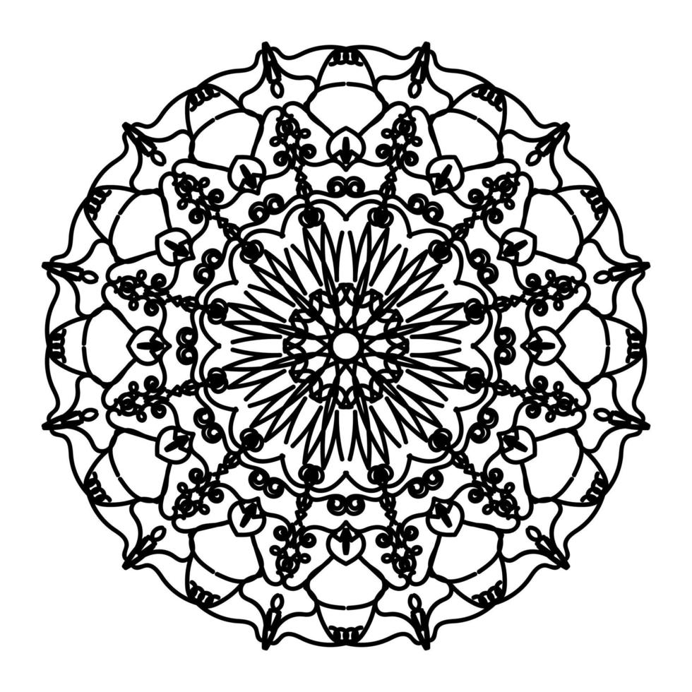 mandalas pour cahier de coloriage. ornements ronds décoratifs. éléments décoratifs vintage. motif oriental, illustration vectorielle. mandala pour henné, mehndi, tatouage, décoration vecteur