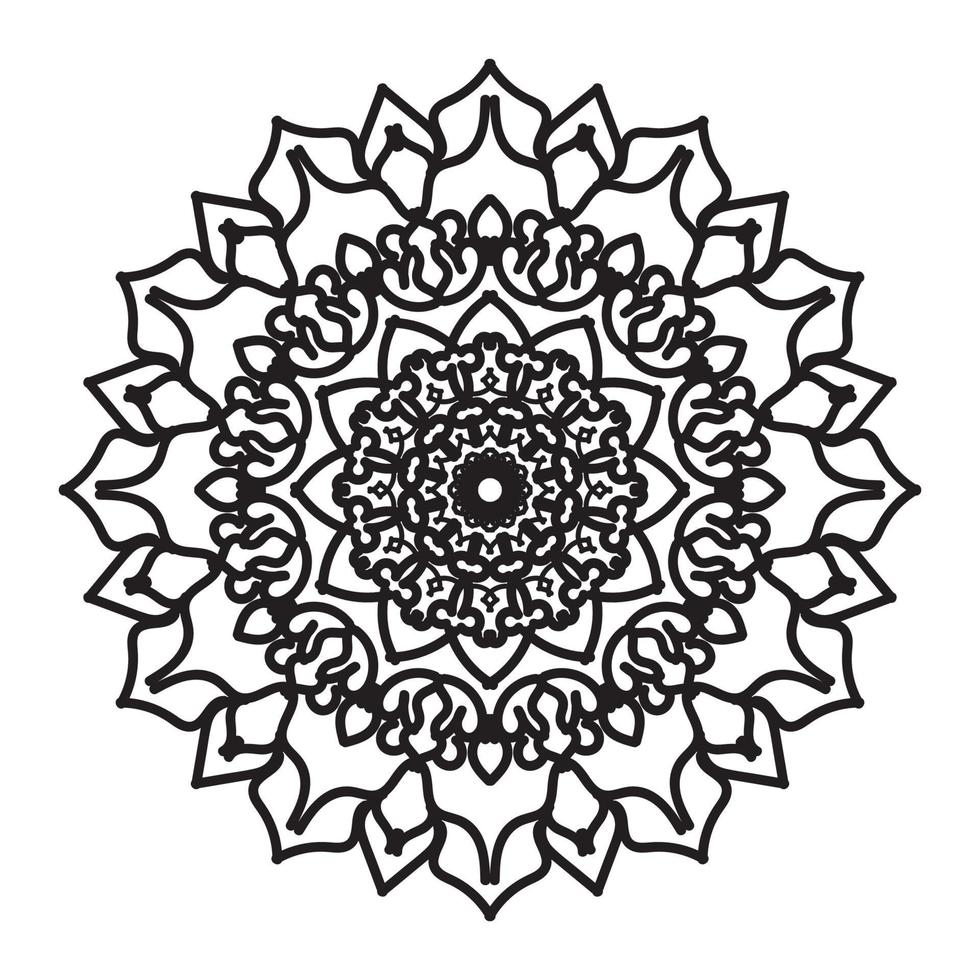 mandalas pour cahier de coloriage. ornements ronds décoratifs. éléments décoratifs vintage. motif oriental, illustration vectorielle. mandala pour henné, mehndi, tatouage, décoration vecteur