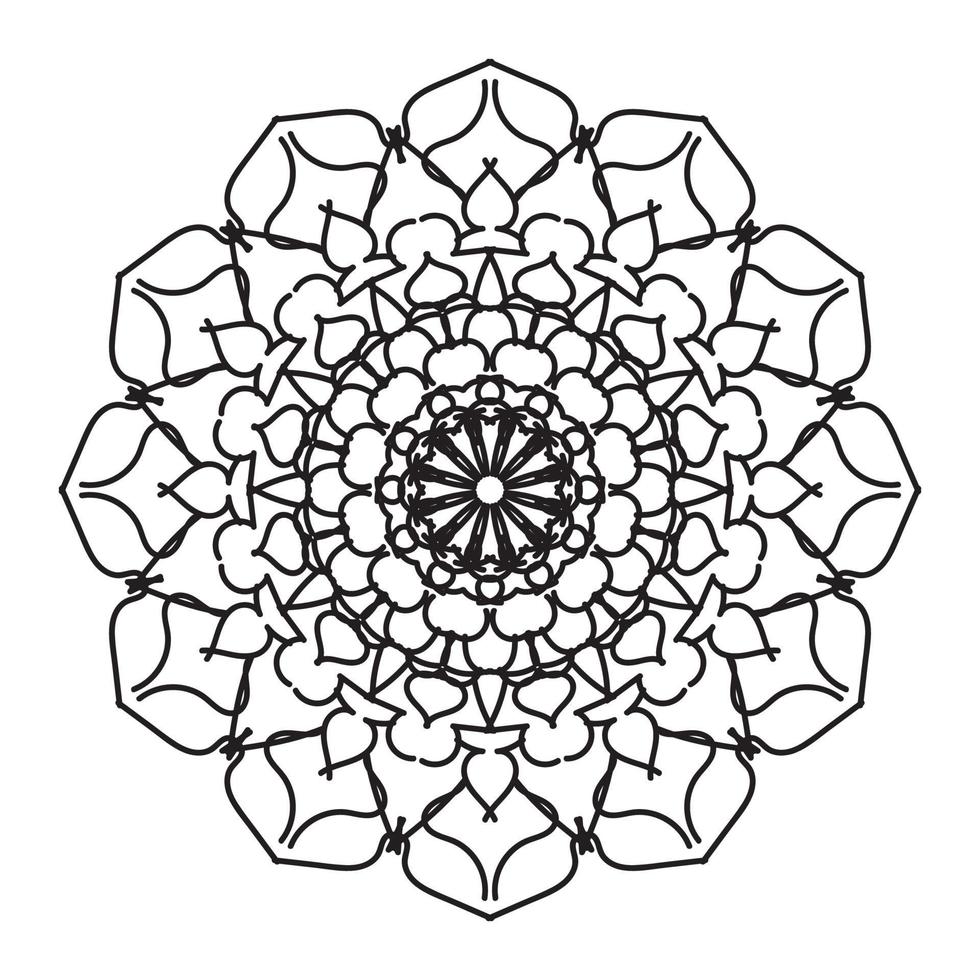 mandalas pour cahier de coloriage. ornements ronds décoratifs. éléments décoratifs vintage. motif oriental, illustration vectorielle. mandala pour henné, mehndi, tatouage, décoration vecteur