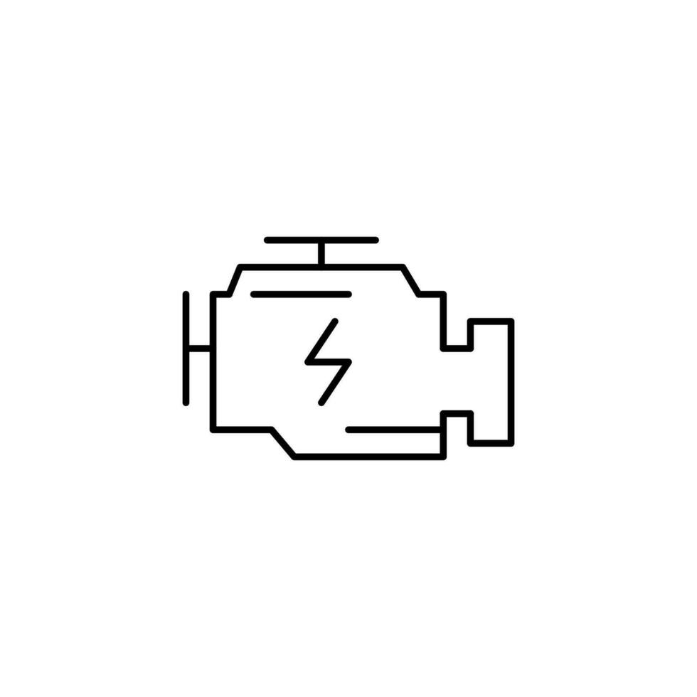 moteur contour mince icône. équilibre symbole. bien pour la toile et mobile app vecteur