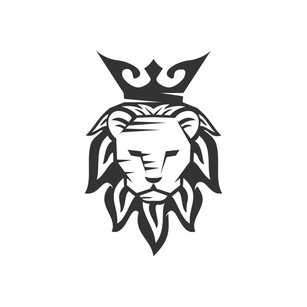 modèle de marque d'entreprise emblème de mascotte rugissement tête de lion vecteur