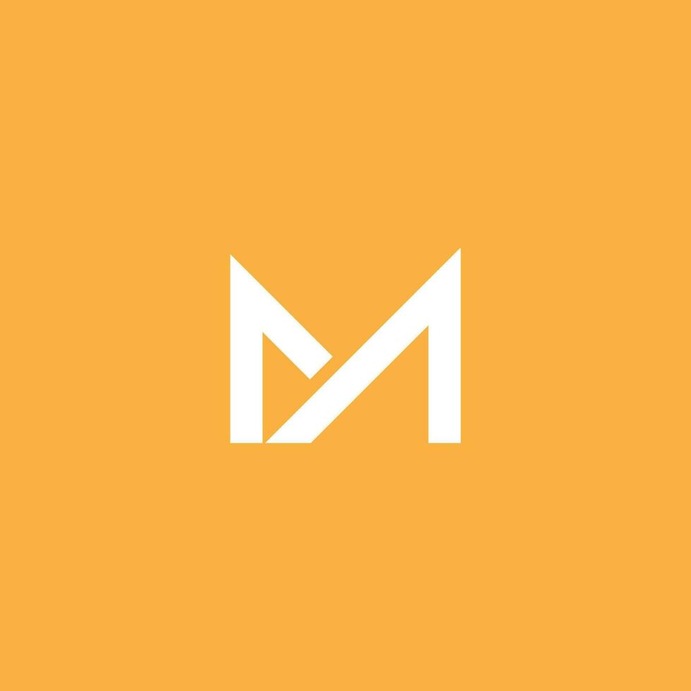 moderne style m lettre logo. vecteur