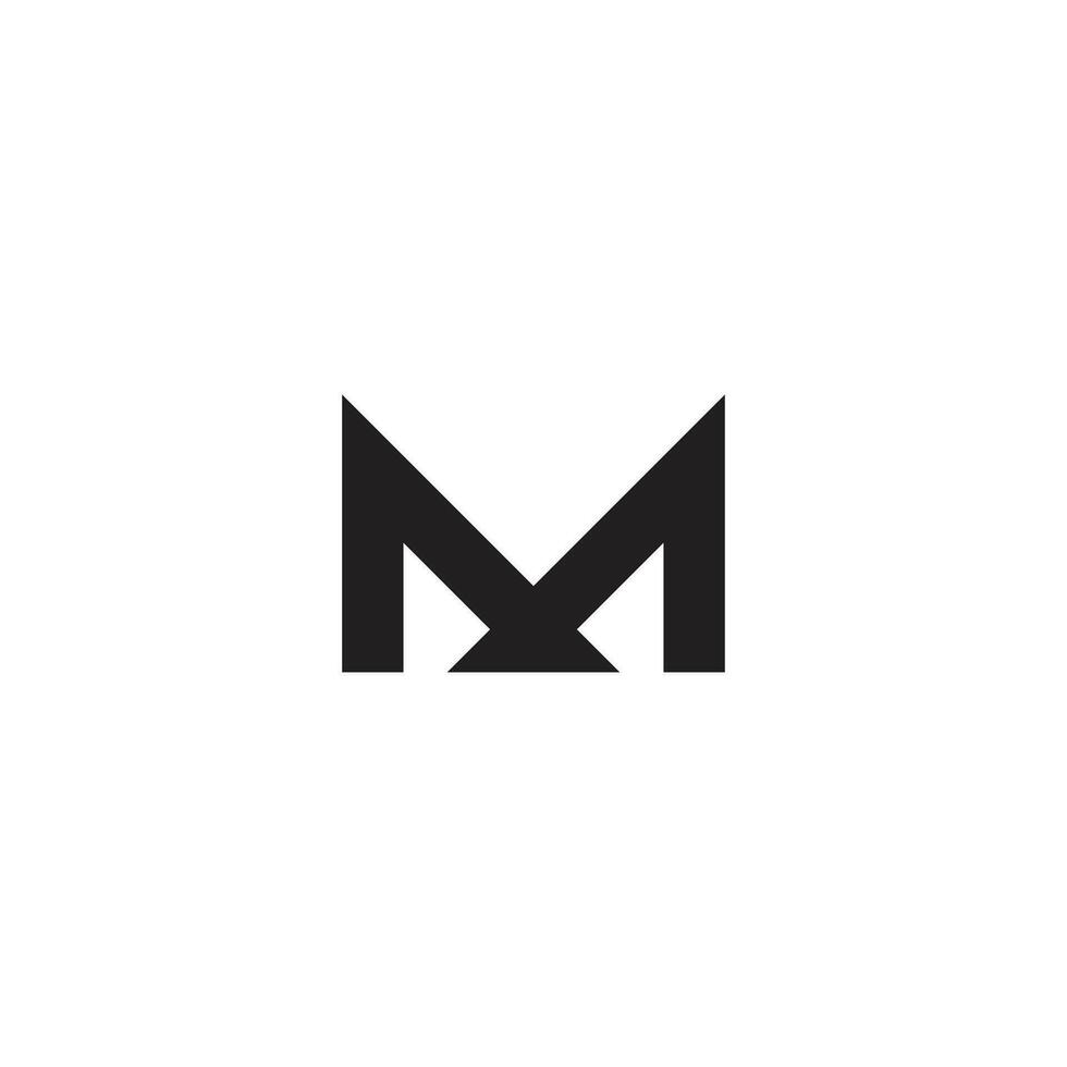 moderne style m lettre logo. vecteur