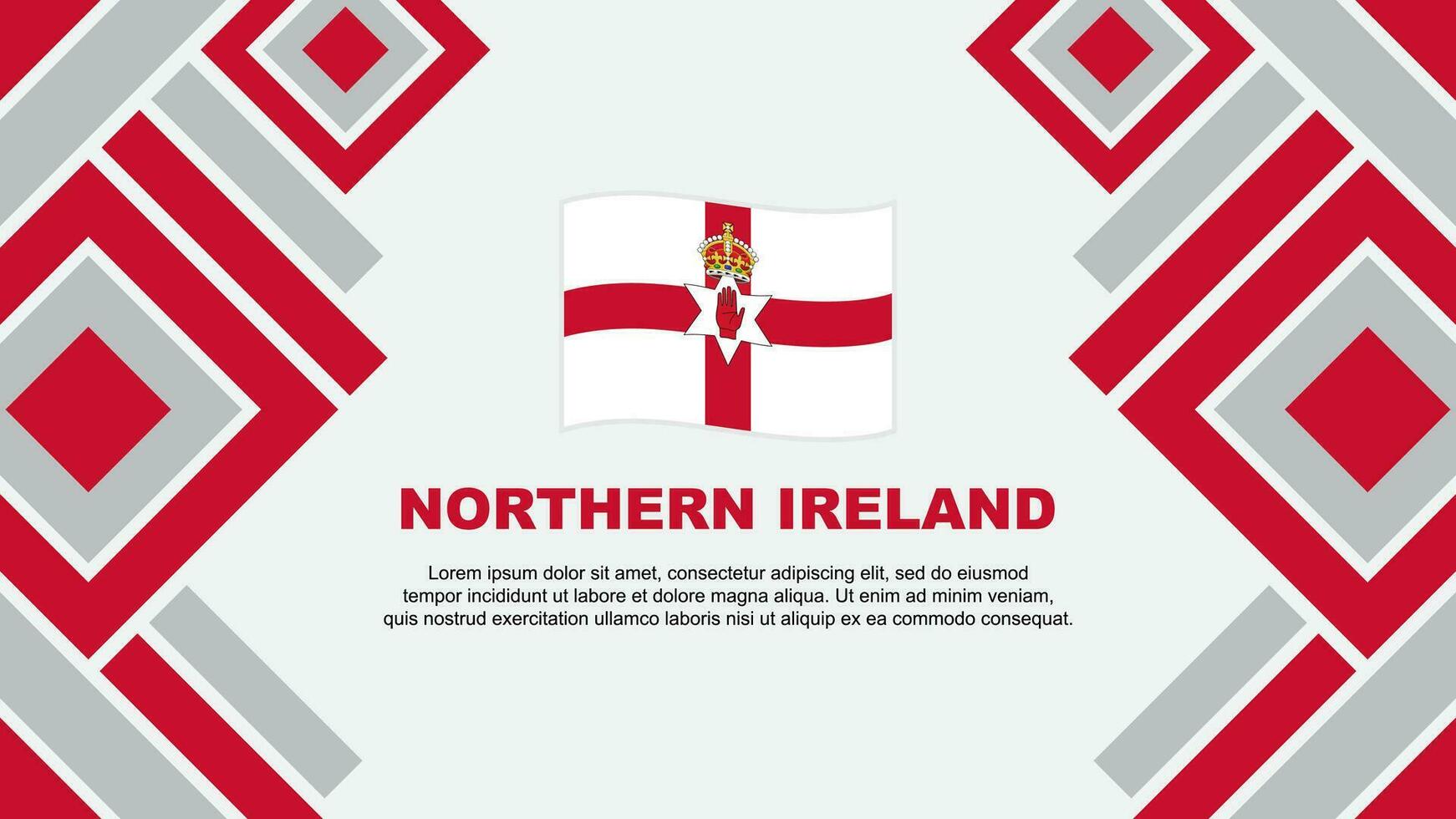 nord Irlande drapeau abstrait Contexte conception modèle. nord Irlande indépendance journée bannière fond d'écran vecteur illustration. nord Irlande
