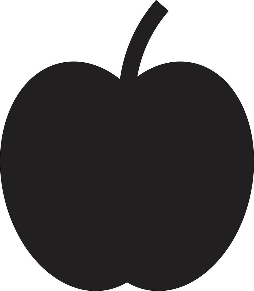 Pomme icône dans branché style isolé sur blanc Contexte . Pomme fruit icône vecteur
