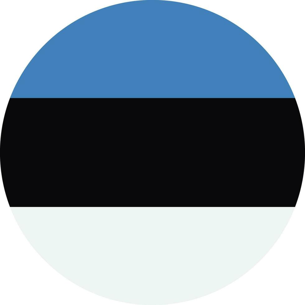 rond Estonie drapeau vecteur . rond estonien drapeau icône