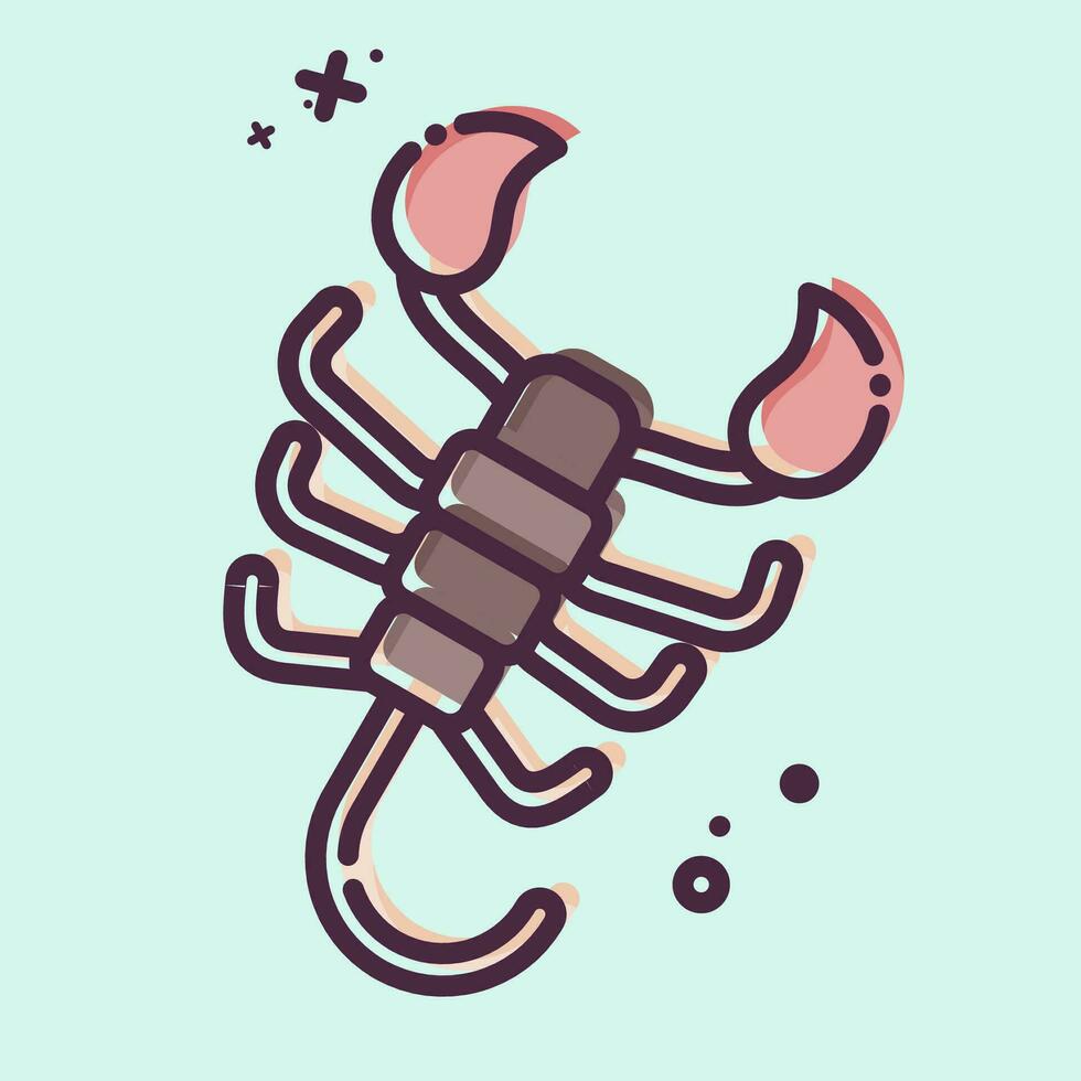 icône Scorpion. en relation à horoscope symbole. mbe style. Facile conception modifiable. Facile illustration vecteur