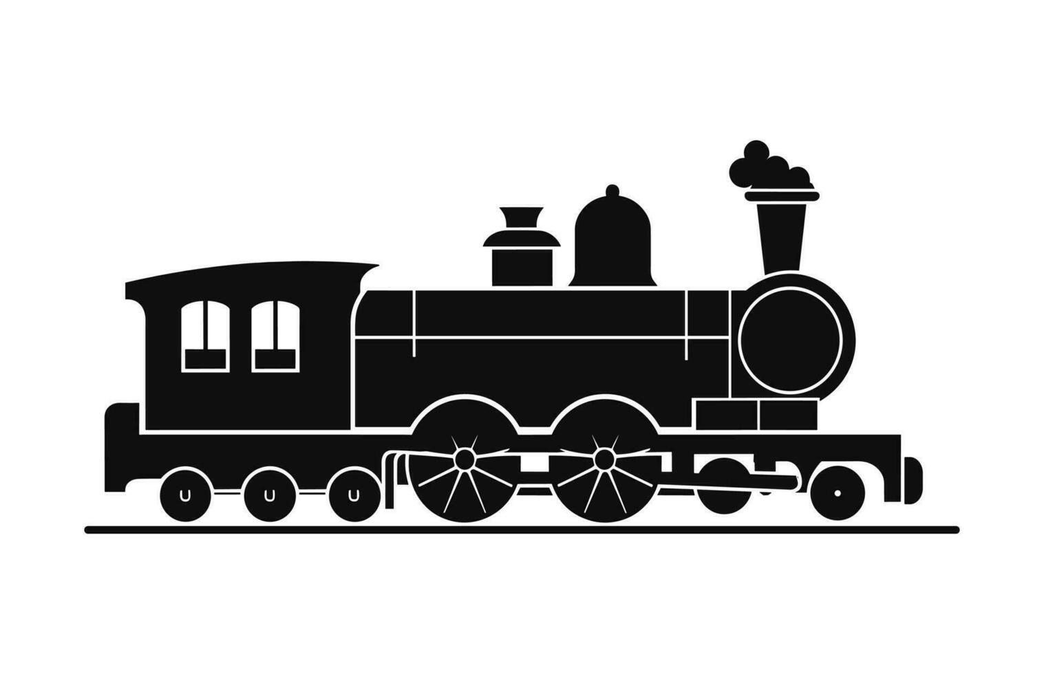 une locomotive train silhouette vecteur gratuit