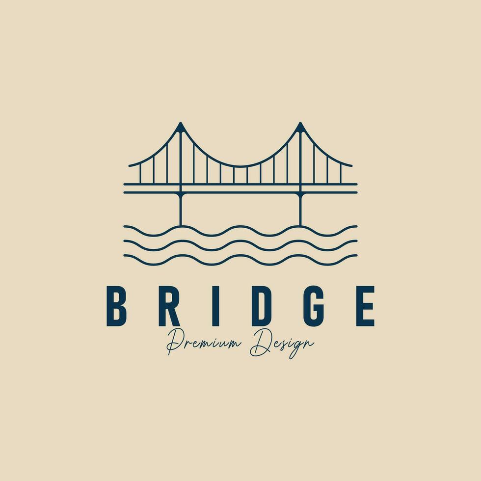 pont logo ligne art minimaliste conception modèle, icône vecteur illustration conception