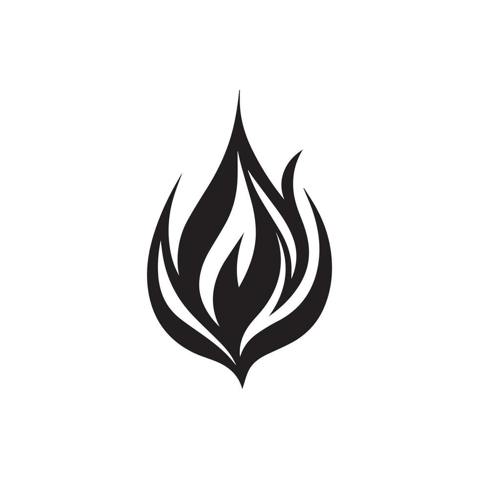 Feu flamme icône vecteur conception symbole de Puissance et énergie. plat style