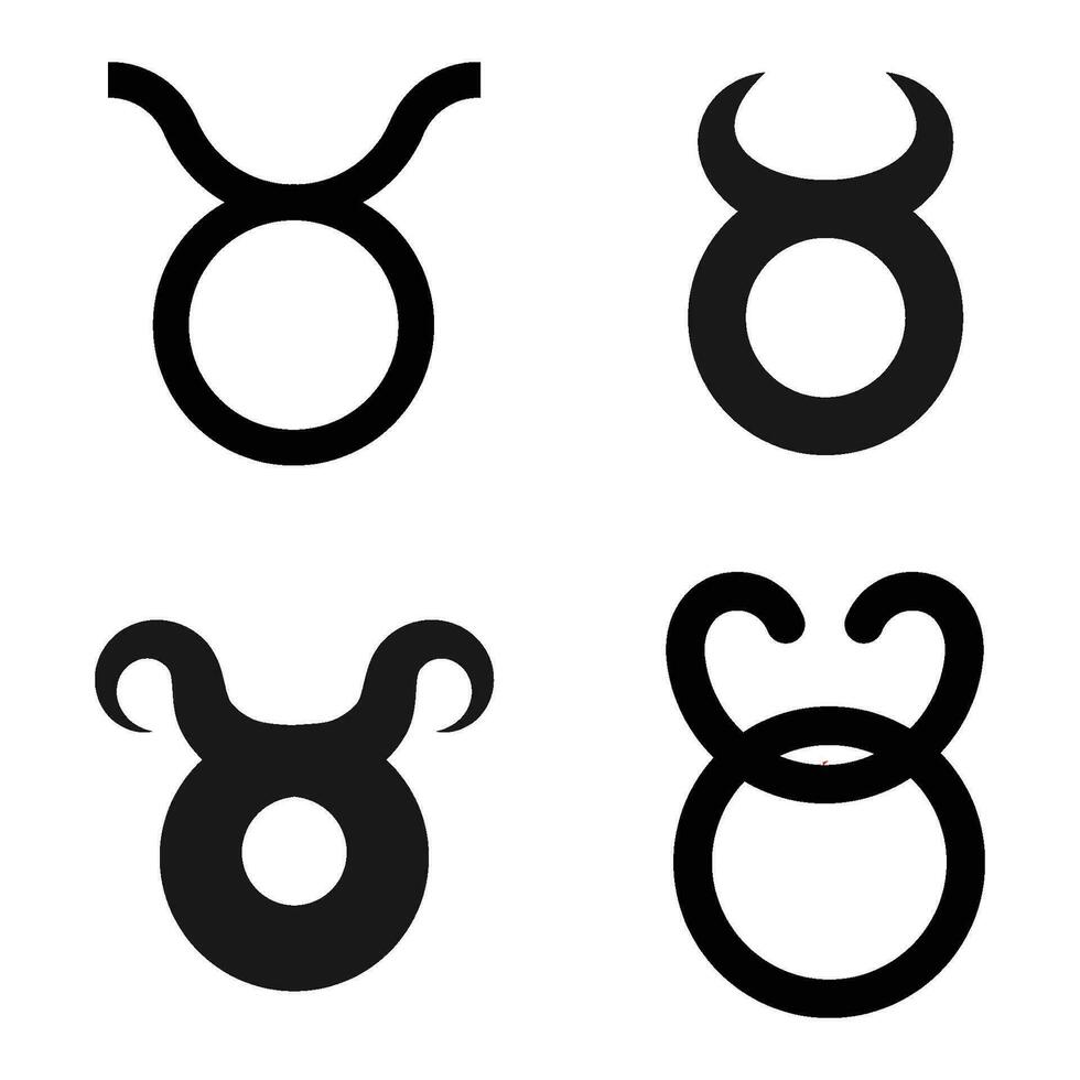 Taureau étoile symbole icône vecteur