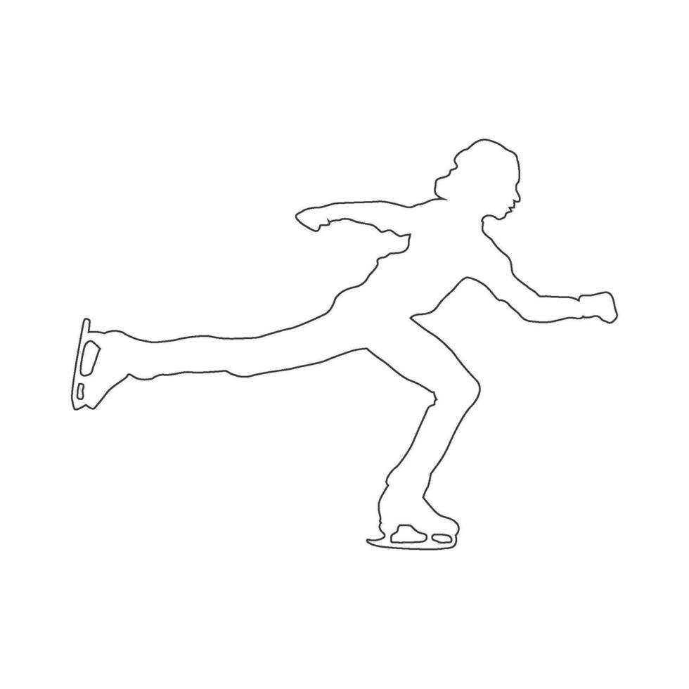 figure patinage sport icône vecteur illustration conception