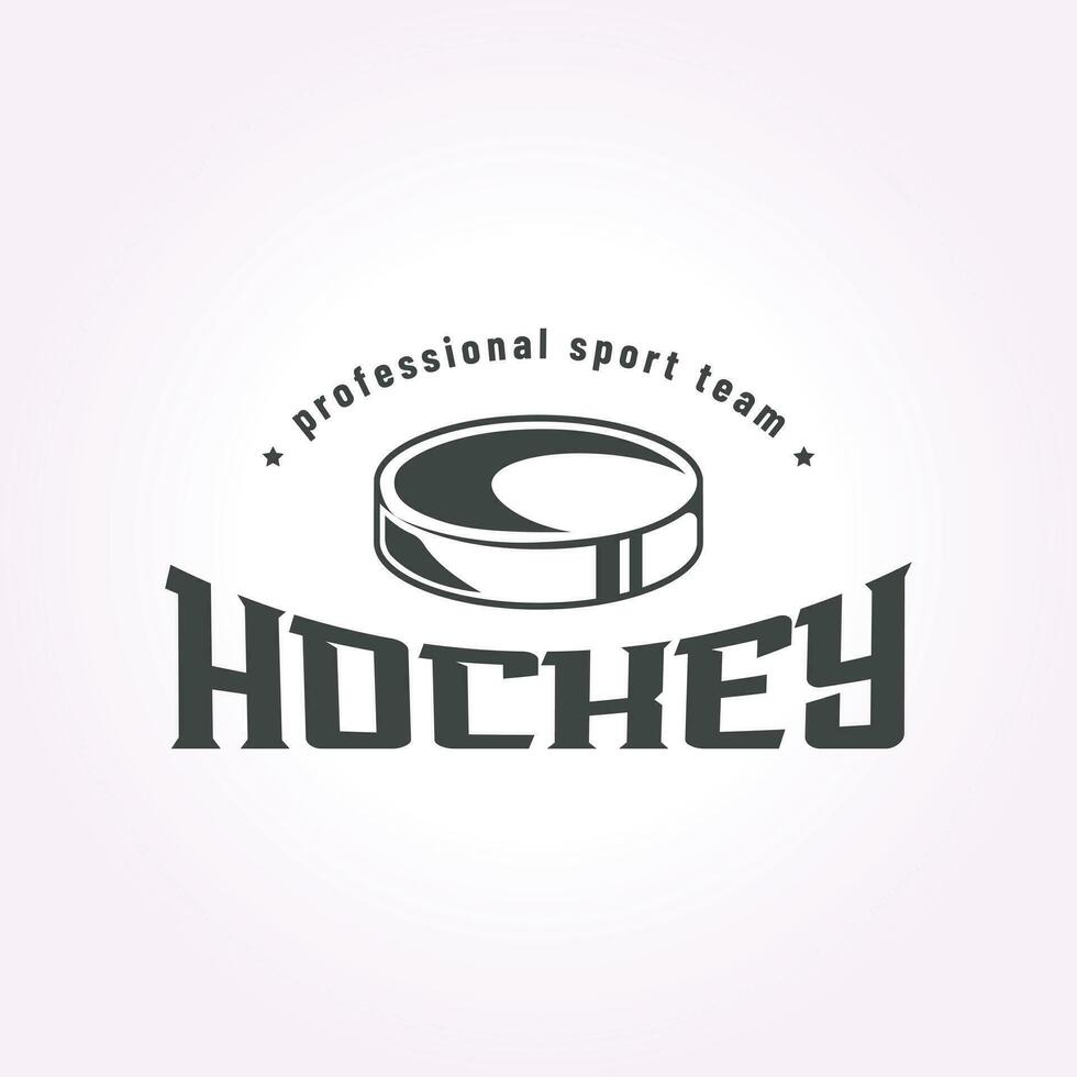Facile le hockey icône logo conception, le hockey illustration vecteur modèle
