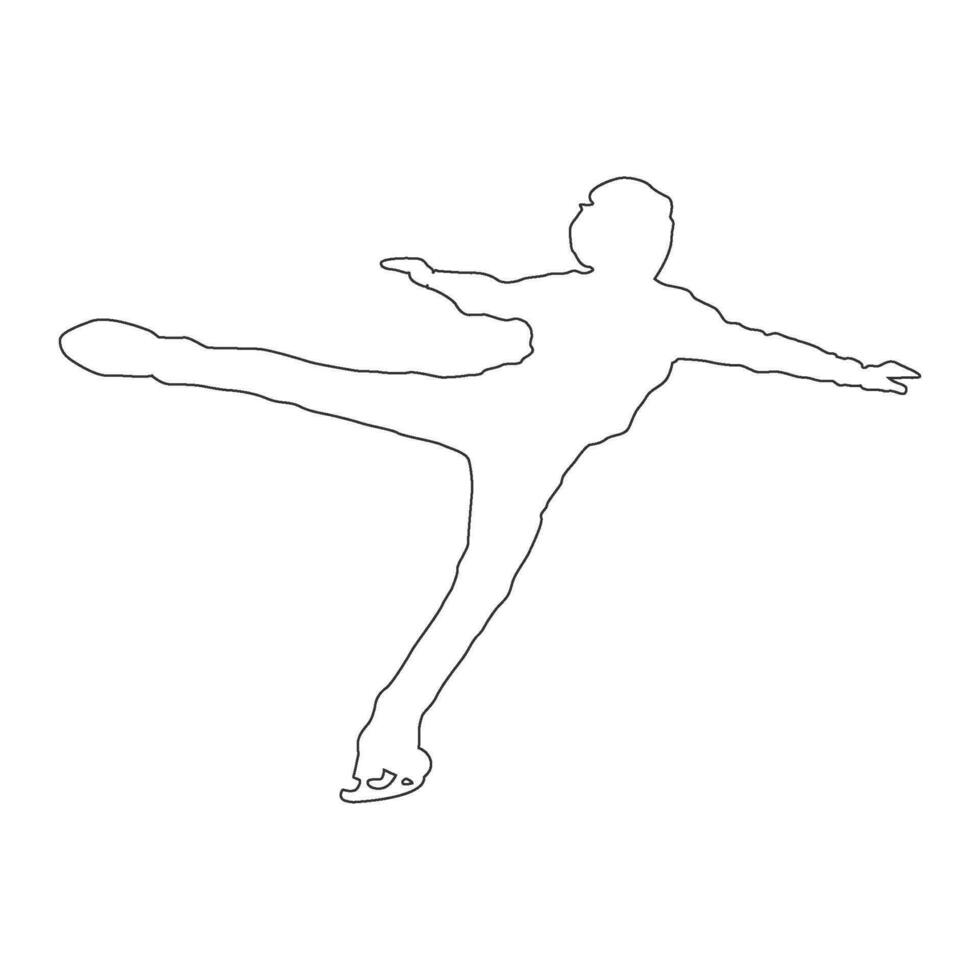 figure patinage sport icône vecteur illustration conception