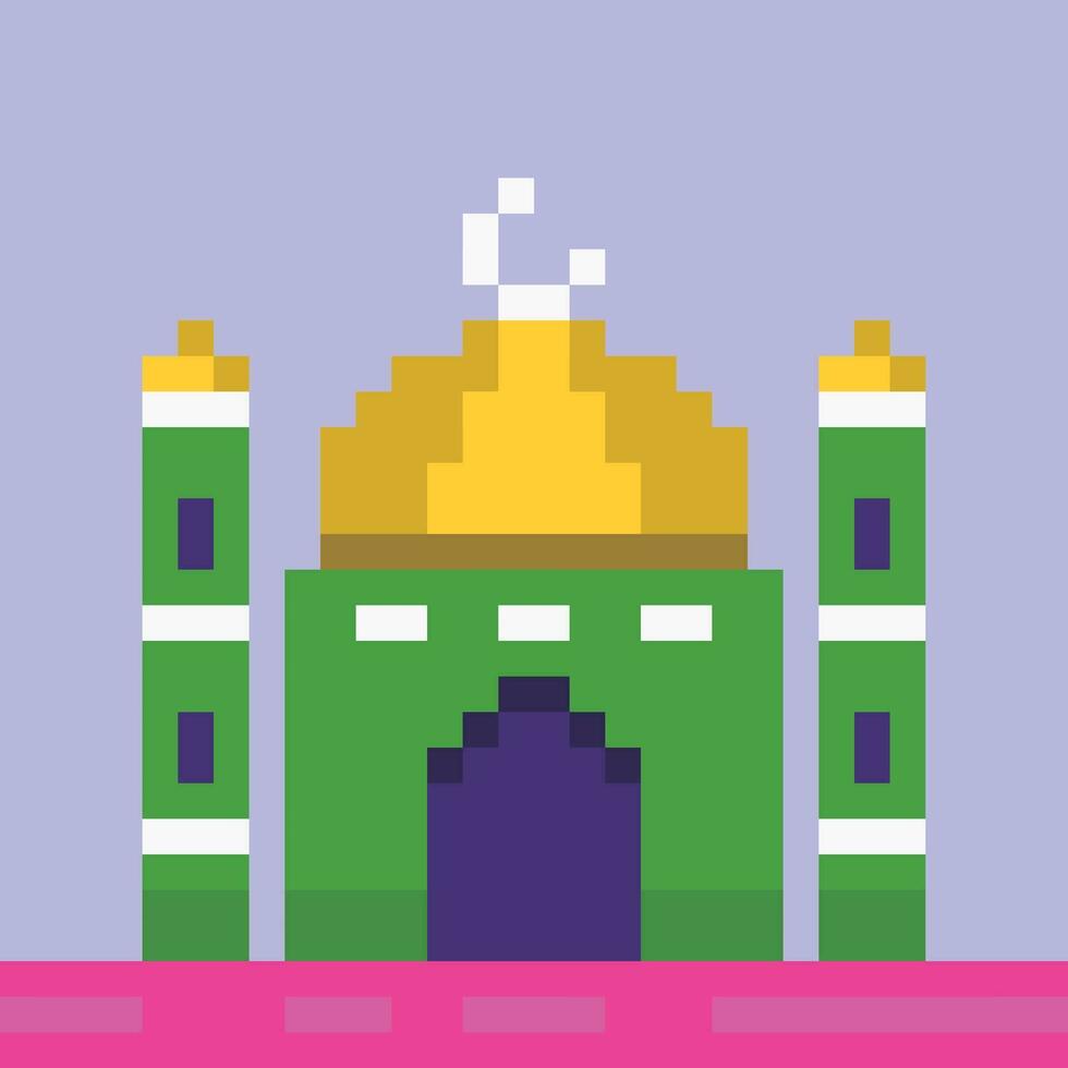 pixel mosquée vecteur illustration